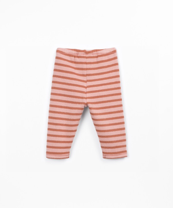 Striped knit leggings
