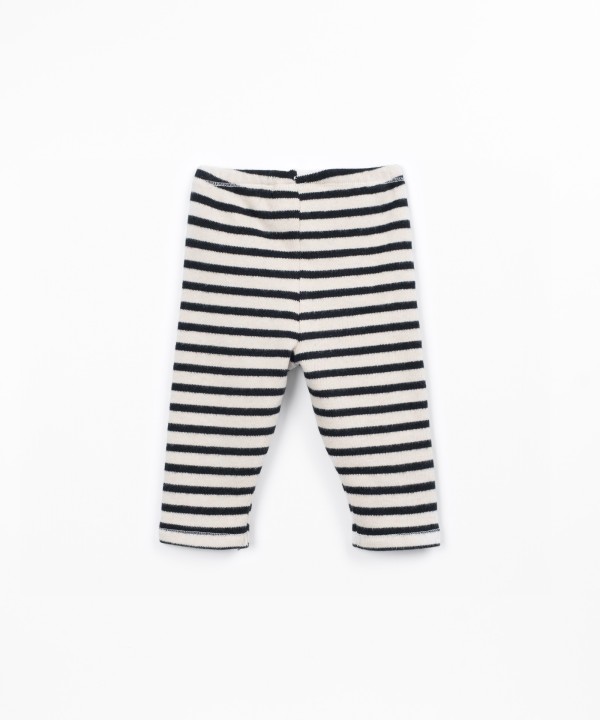 Striped knit leggings