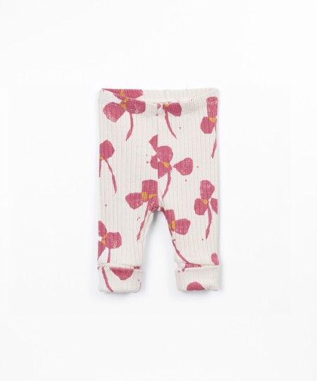 Printed Leggings in Recycled Cotton and Polyester