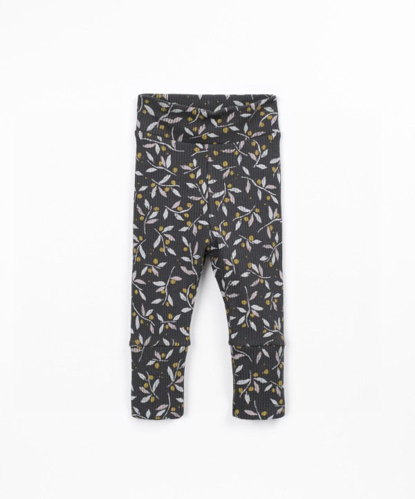 Leggings with Foldable Waist in Cotton and Modal