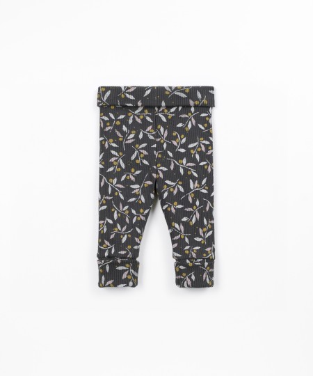 Leggings with Foldable Waist in Cotton and Modal