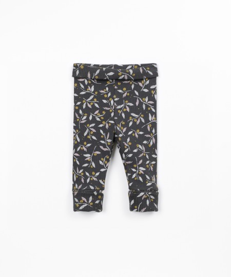Leggings with Foldable Waist in Cotton and Modal