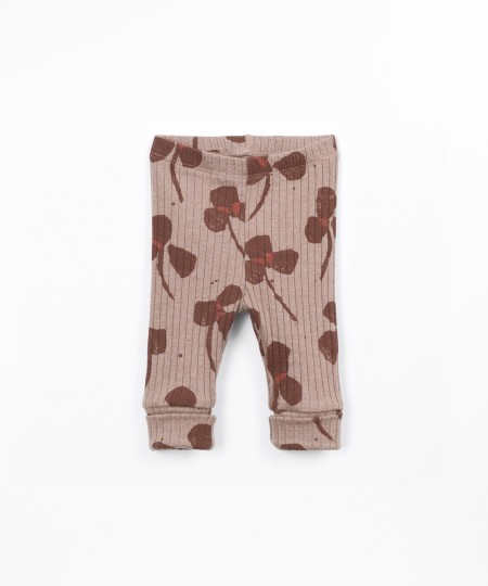 Printed Leggings in Recycled Cotton and Polyester