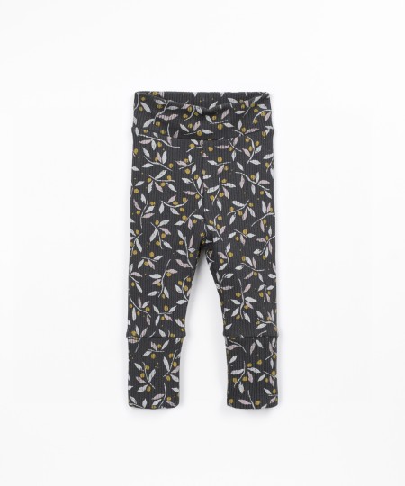 Leggings with Foldable Waist in Cotton and Modal
