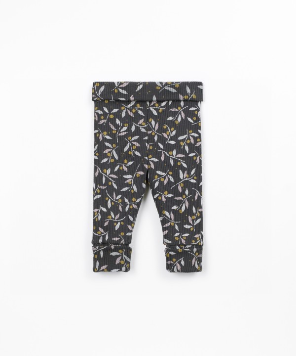 Leggings with Foldable Waist in Cotton and Modal