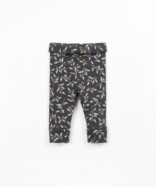 Leggings with Foldable Waist in Cotton and Modal