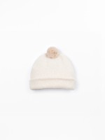 Knit beanie with recycled cotton