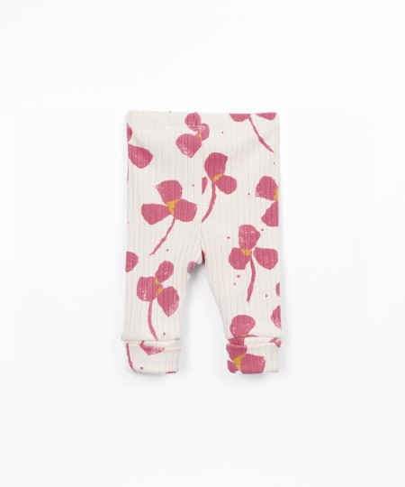 Printed Leggings in Recycled Cotton and Polyester