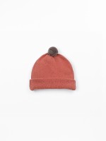Knit beanie with recycled cotton