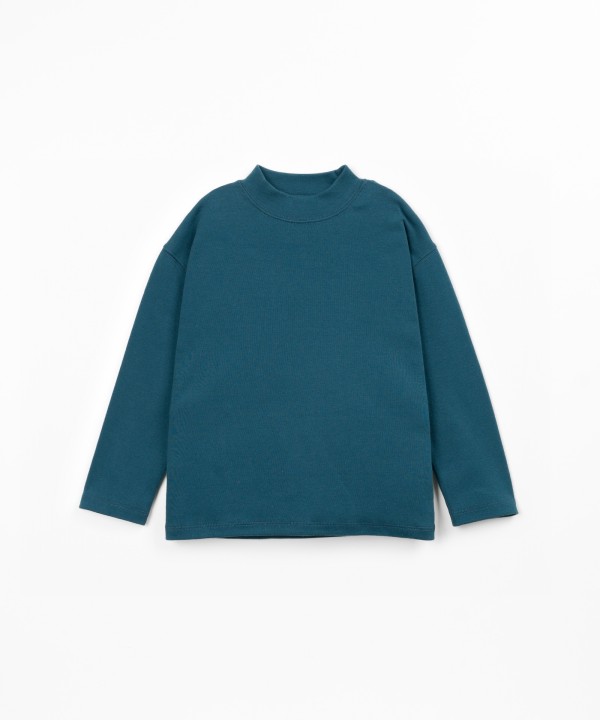Jersey t-shirt with cotton and recycled cotton blend