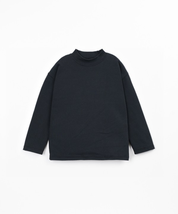 Jersey t-shirt with cotton and recycled cotton blend
