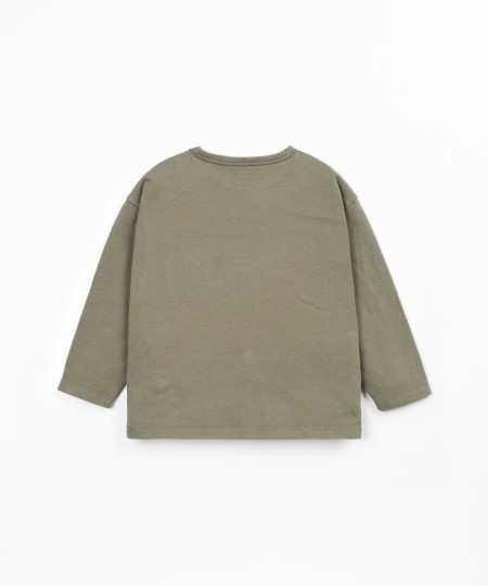 T-shirt de malha com algodão reciclado