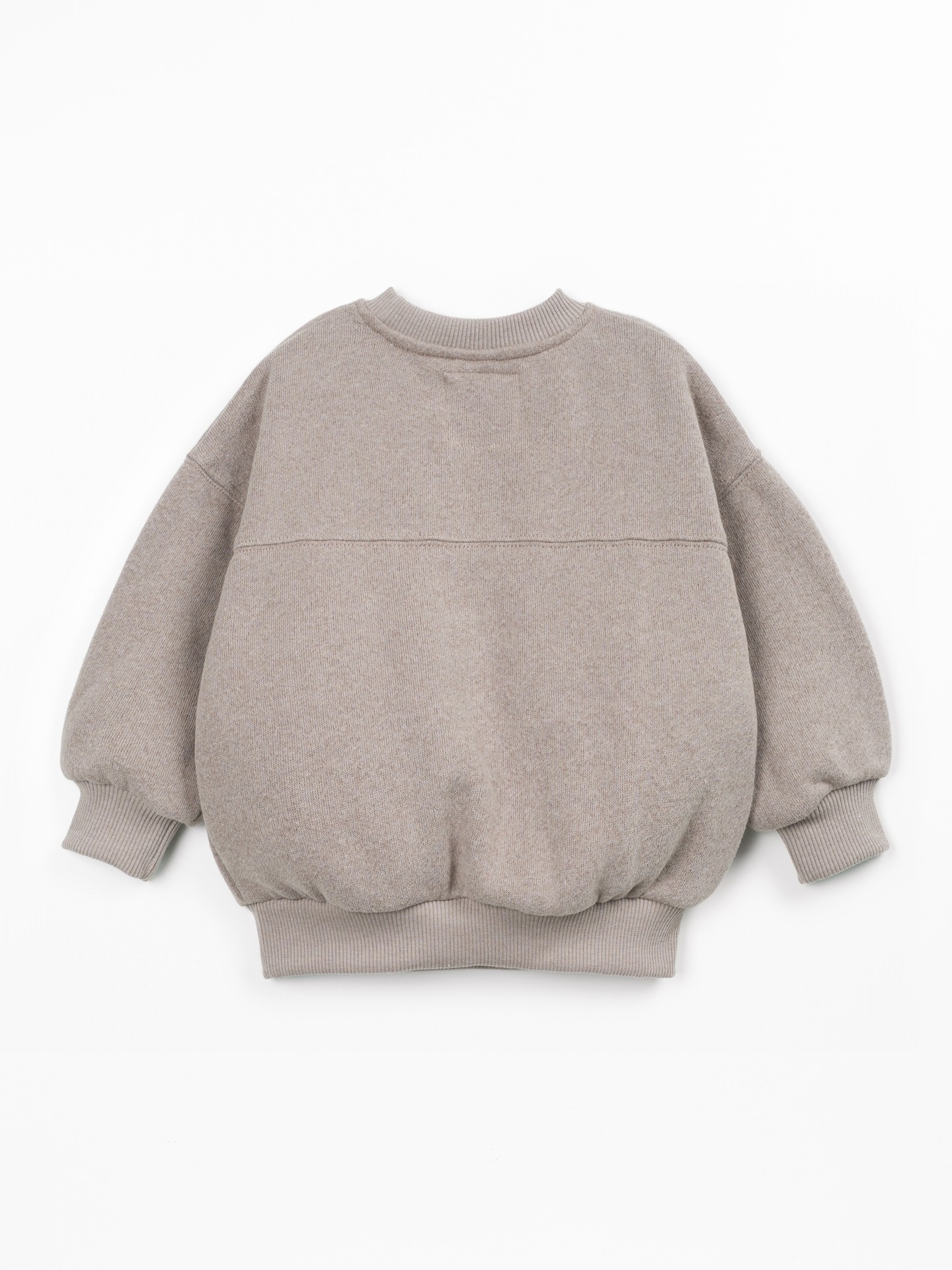 Sweater with a blend of cotton, recycled cotton, and recycled polyester