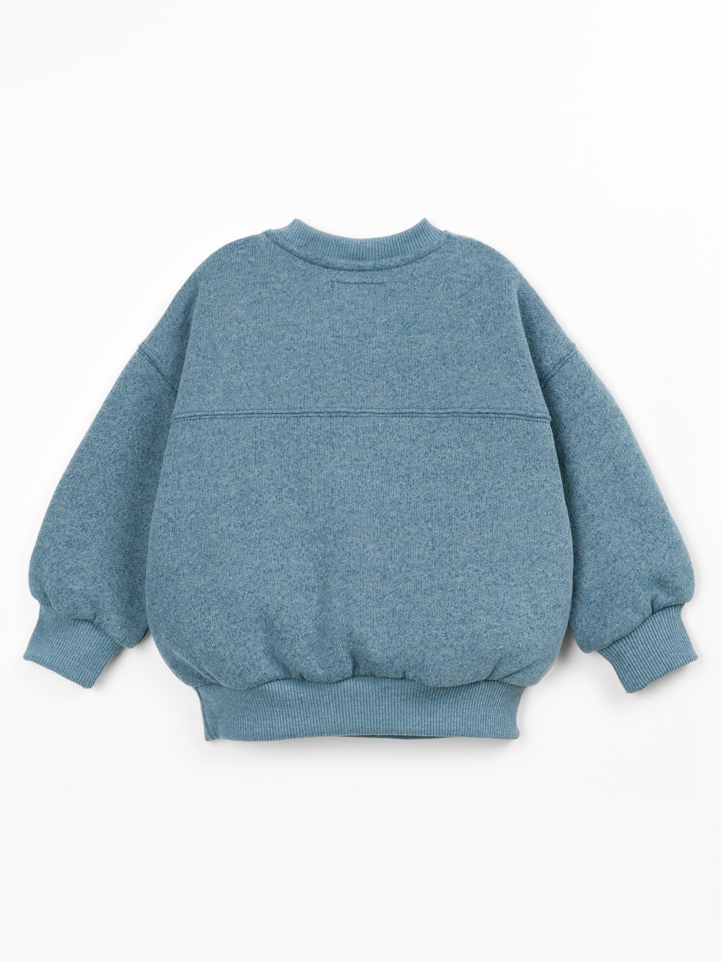 Sweater with a mix of cotton, recycled cotton, and recycled polyester