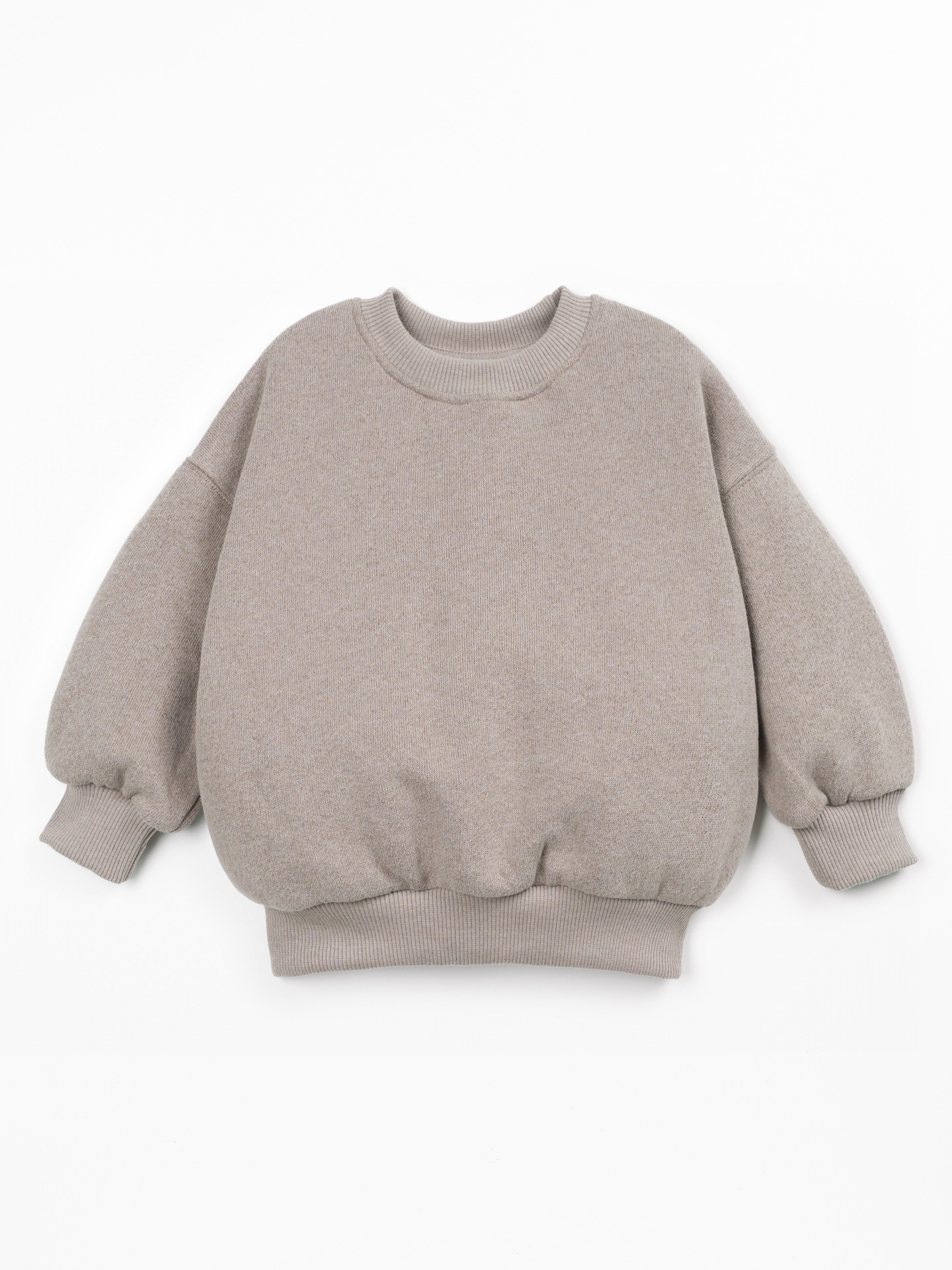 Sweater with a blend of cotton, recycled cotton, and recycled polyester