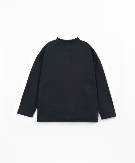 T-shirt en maille avec mélange de coton et coton recyclé