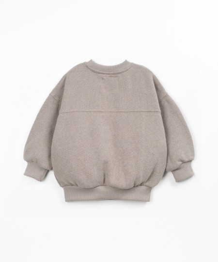 Pull avec mélange de coton, coton recyclé et polyester recyclé