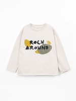 T-shirt in cotton and recycled cotton with front design