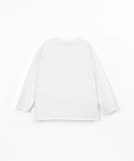 T-shirt en coton et coton recyclé avec dessin sur le devant