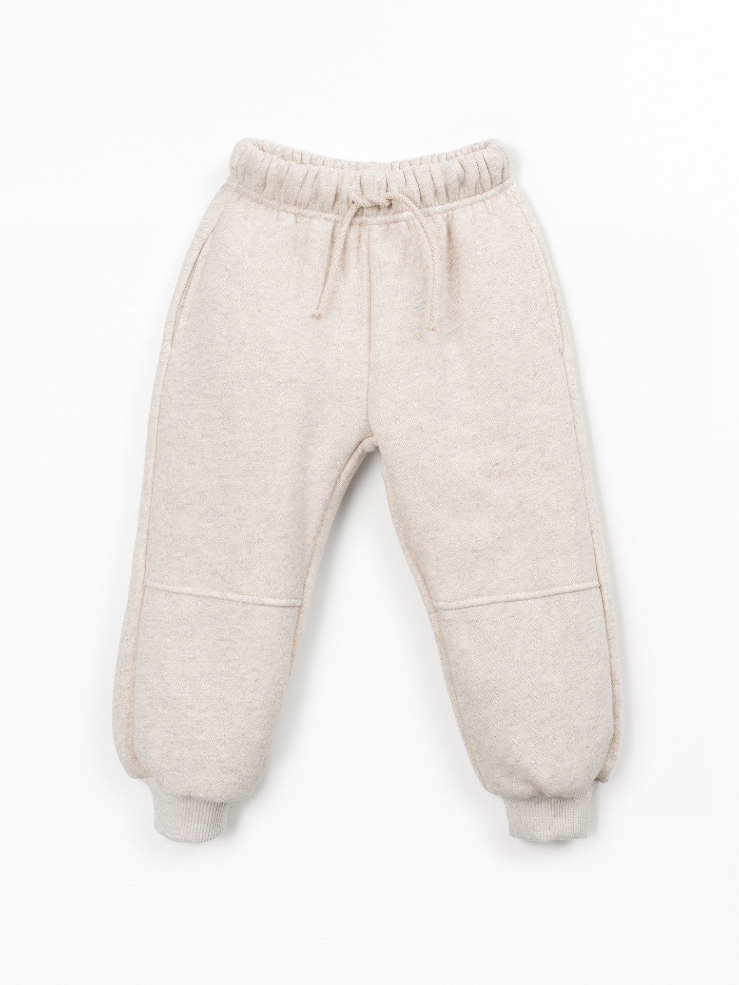 Pants with a blend of cotton, recycled cotton, and recycled polyester