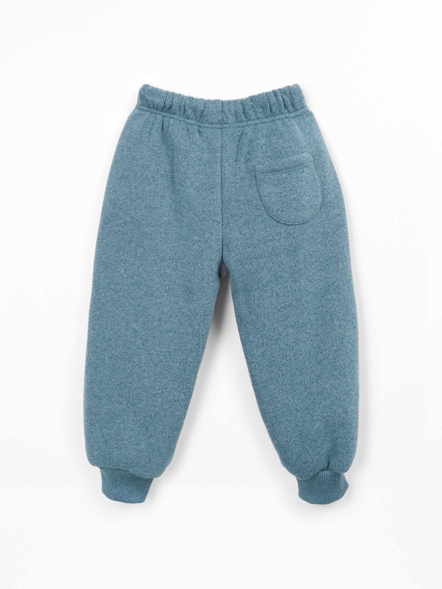 Trousers with a blend of cotton, recycled cotton, and recycled polyester