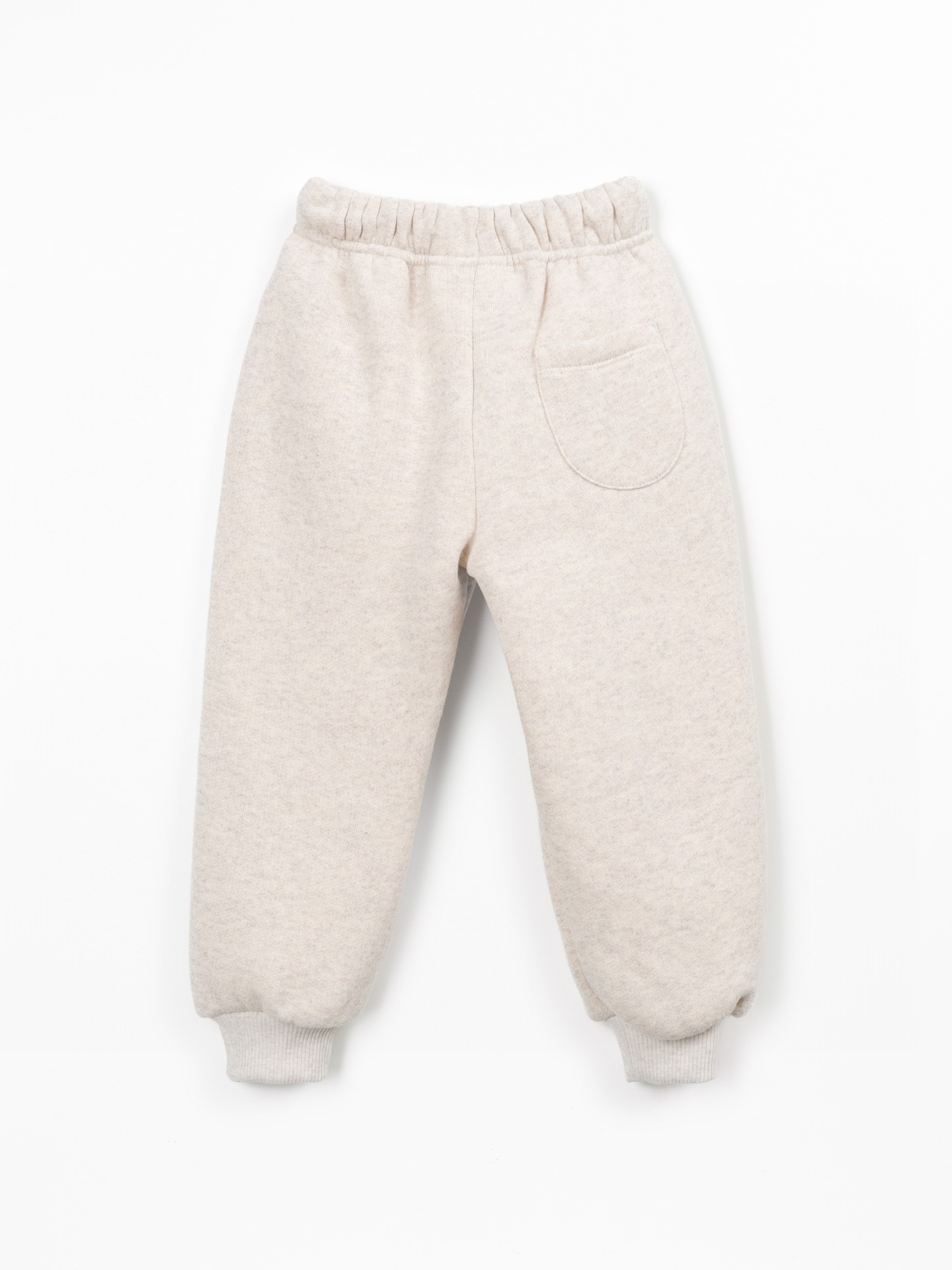 Pants with a blend of cotton, recycled cotton, and recycled polyester