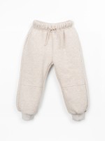 Pants with a blend of cotton, recycled cotton, and recycled polyester Pants with a blend of cotton, recycled cotton, and recycled polyester