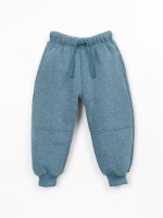 Trousers with a blend of cotton, recycled cotton, and recycled polyester
