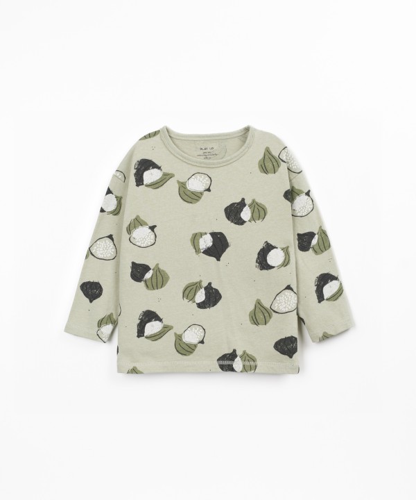 T-shirt in mixture of organic cotton and recycled cotton
