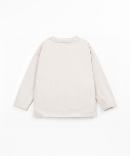 T-shirt en coton et coton recyclé avec dessin sur le devant
