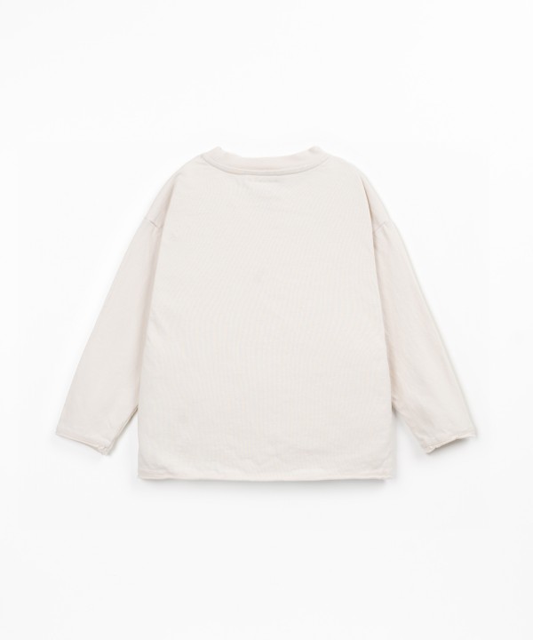 T-shirt in cotton and recycled cotton with front design