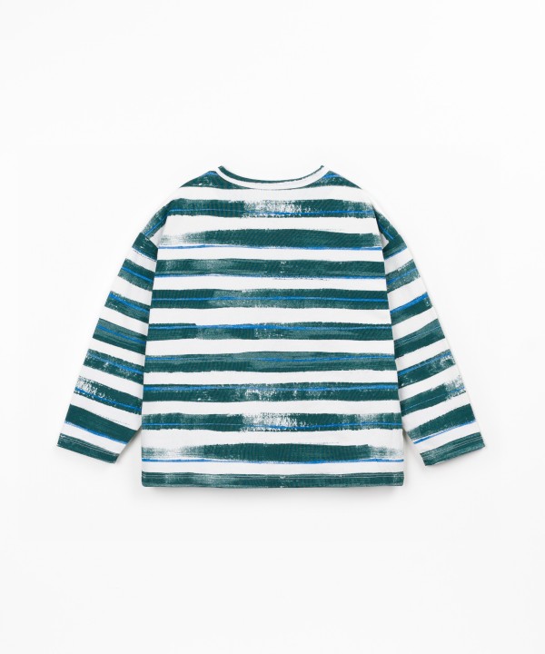 T-shirt a righe a maniche lunghe