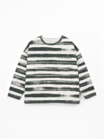 T-shirt a righe a manica lunga