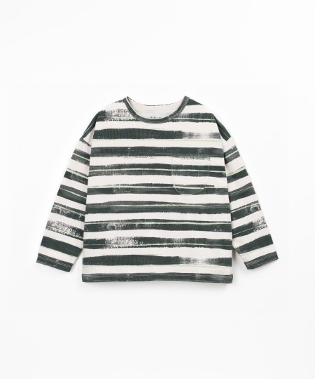 Camiseta de manga larga a rayas