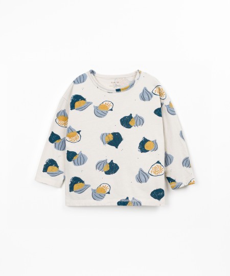 T-shirt in mixture of organic cotton and recycled cotton