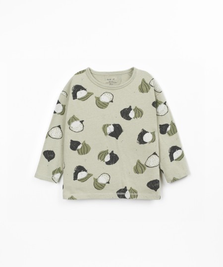 T-shirt in mixture of organic cotton and recycled cotton