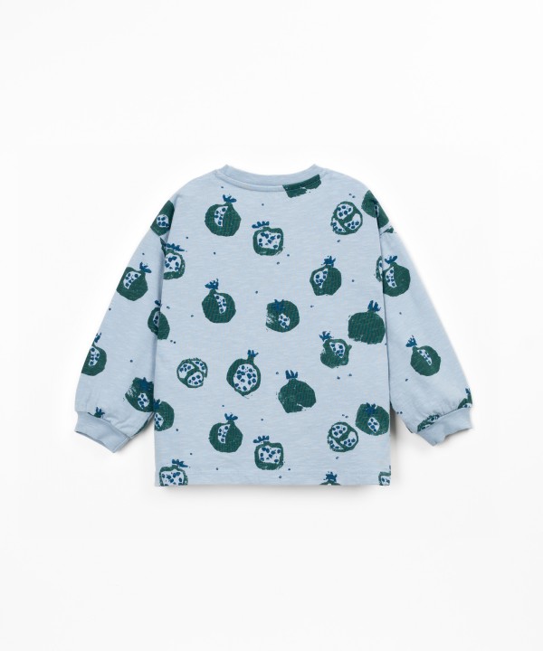 T-shirt with pomegranate print