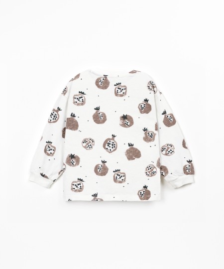T-shirt with pomegranate print