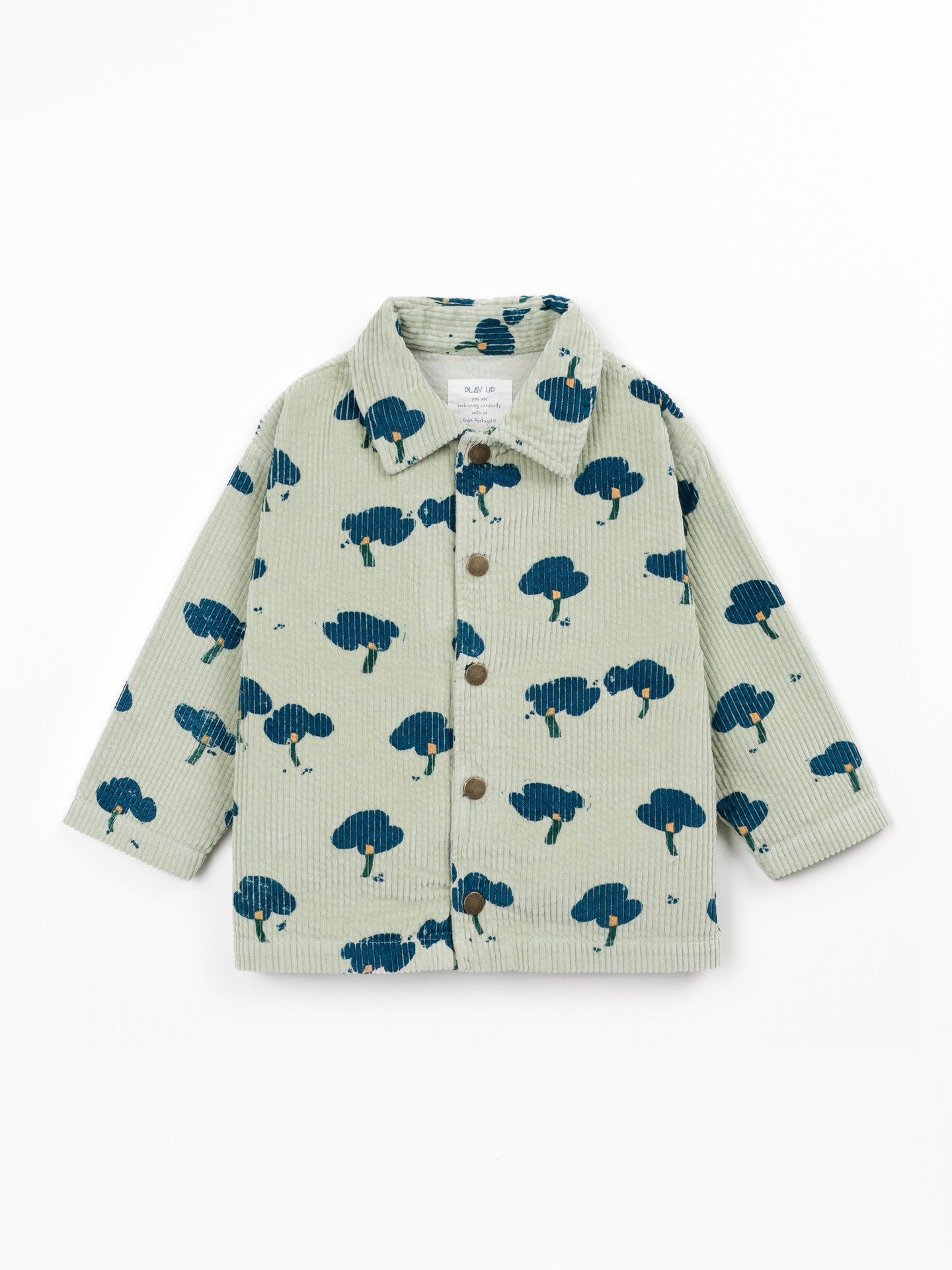 Chemise en velours côtelé avec imprimé