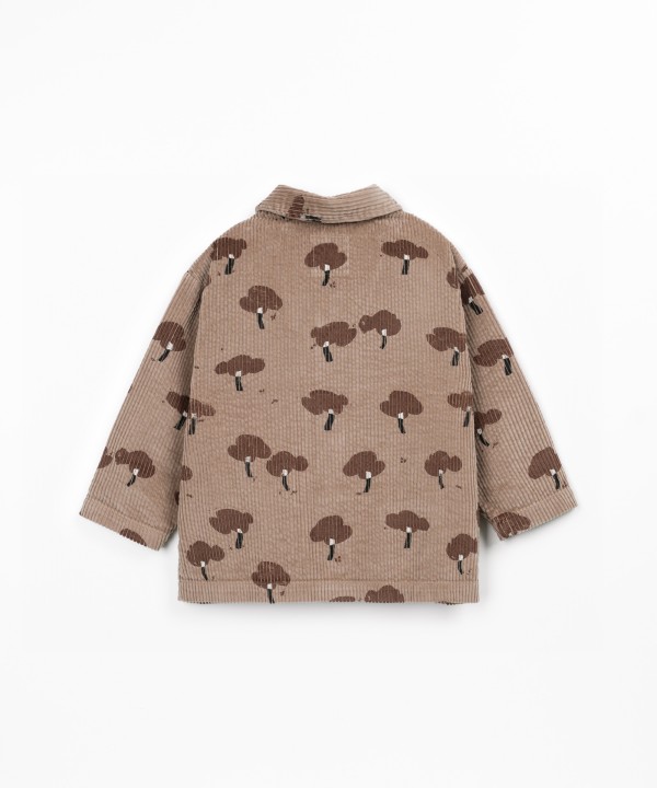 Corduroy shirt with print