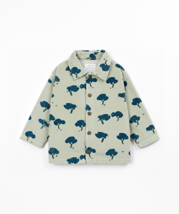 Corduroy shirt with print