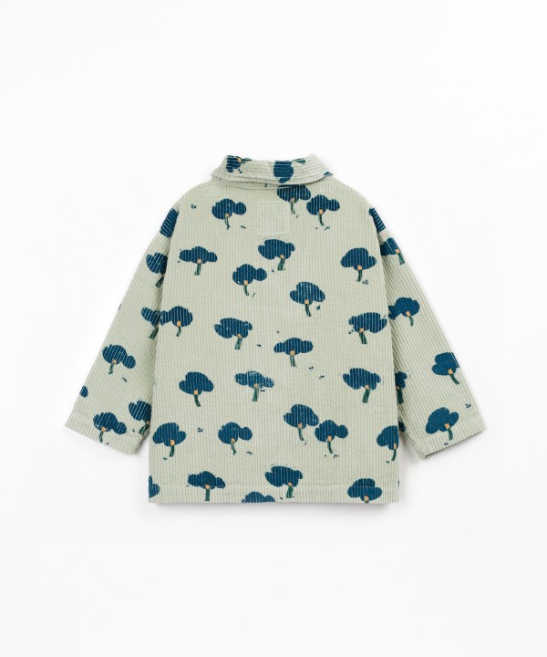 Camisa de pana con estampado
