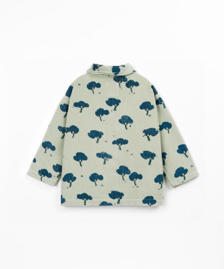 Chemise en velours côtelé avec imprimé