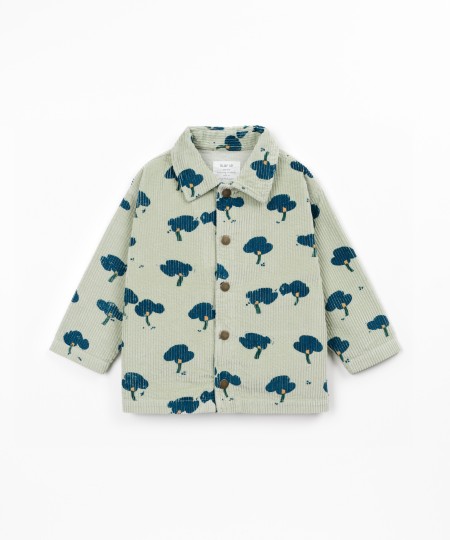 Corduroy shirt with print