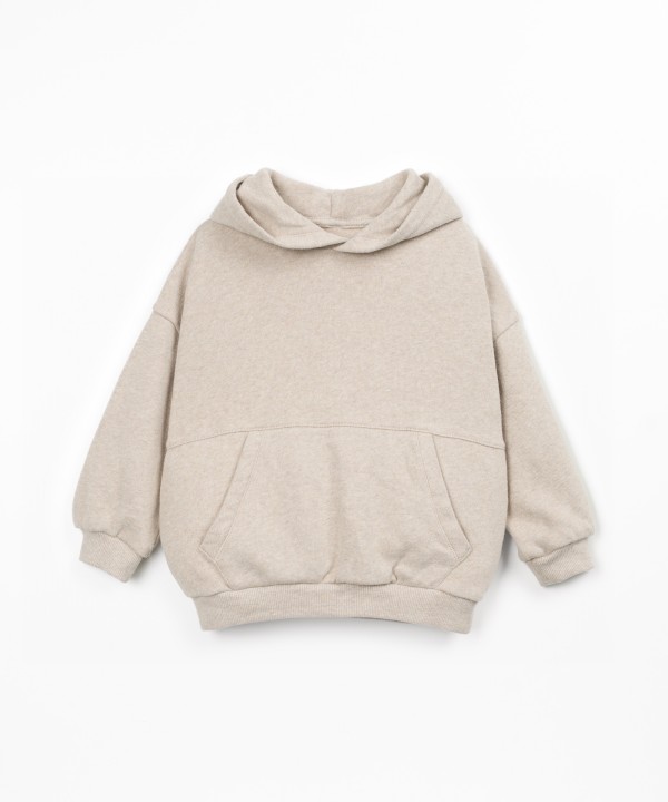 Knitted sweater in natural fibers