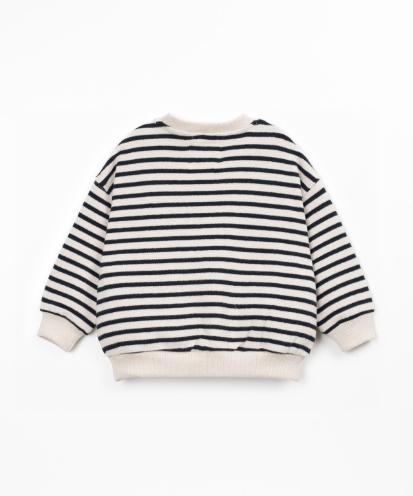 Pull en maille avec mélange de coton et coton recyclé