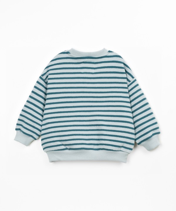 Pull en maille avec mélange de coton et coton recyclé