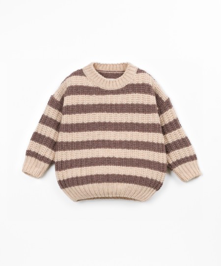Camisola tricot às riscas