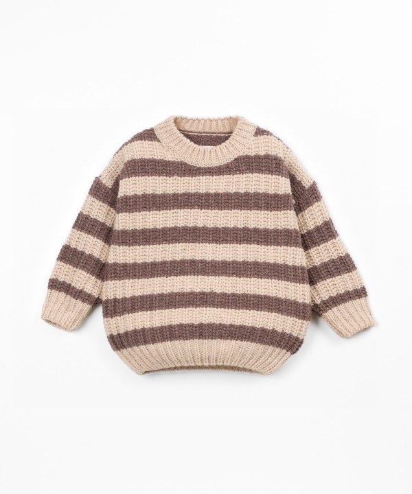 Camisola tricot �s riscas