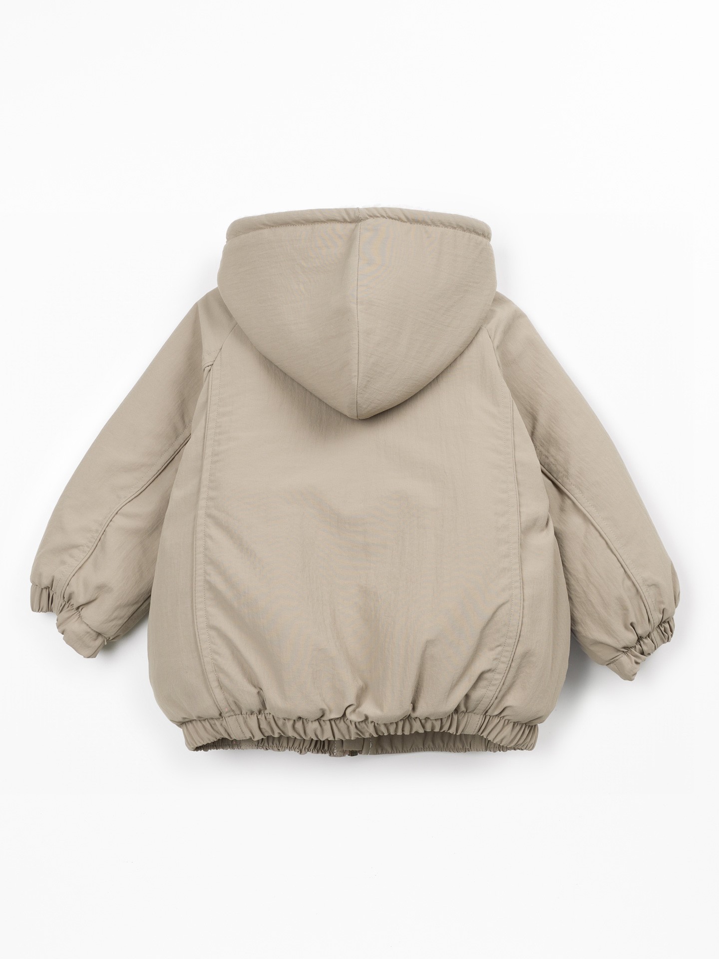 Coat with fur lining in organic cotton